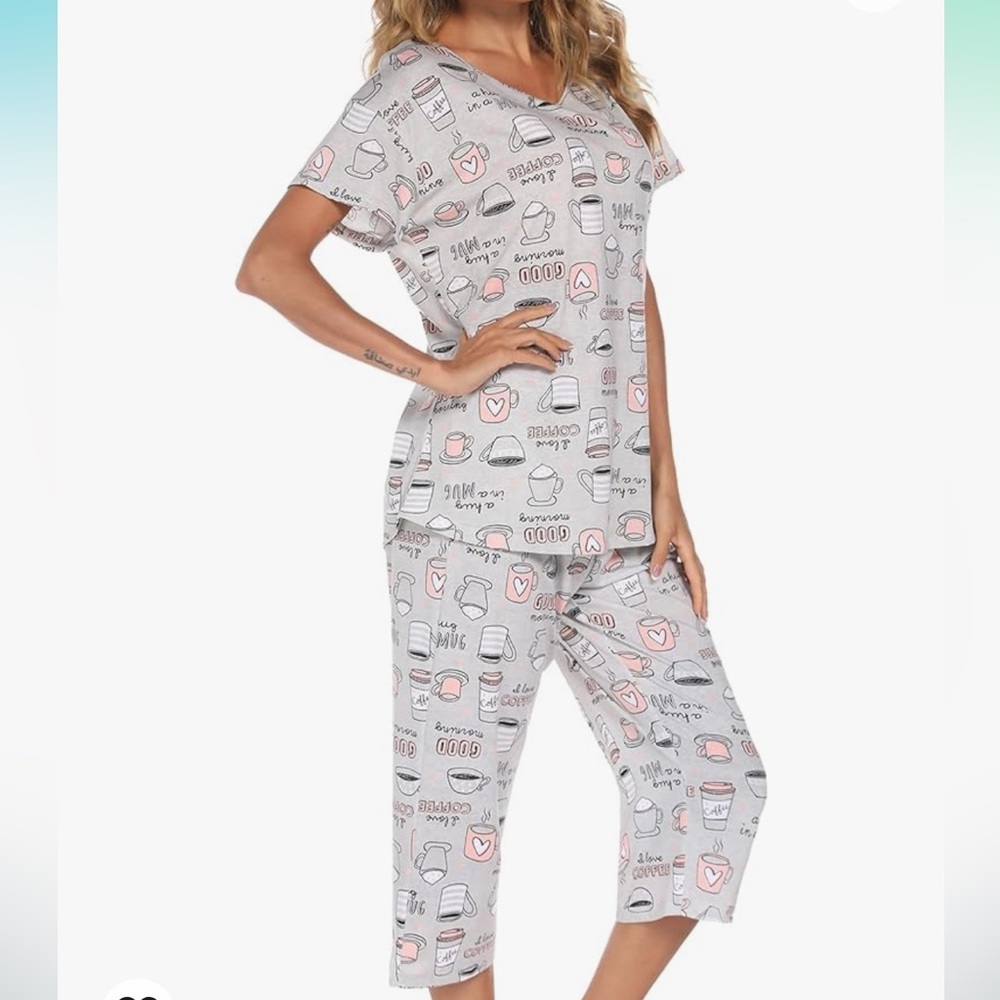 ***SOLD*** Coffee print Pajamas